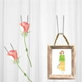 thumbnail image 3 of 20pcs Stainless Steel Fabric Panel Wall Wire Hooks Picture Hangers (Silver), 3 of 9
