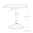 thumbnail image 2 of CorLiving Maya Round Adjustable Height Indoor Bar Table with Swivel and Metal Pedestal Base, Chrome/White, 2 of 7