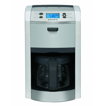 Krups 15 Bar - KRUPS KM8105 12-CUP DIE-CAST PROGRAMABLE COFFEE MAKER STAINLESS STEEL BRAND NEW