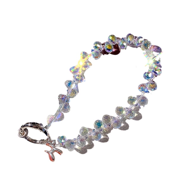 Correa de teléfono de cristal sintético brillante, correa de muñeca para teléfono, cordón con dije brillante y ranura para tarjetas, accesorio de moda, regalo para niñas, mejores amigas