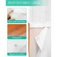 thumbnail image 3 of No Hook Shower Curtain with Snap in Liner, Abstract Orange and Grey Gradient Hotel Shower Curtains for Bathroom, Washable Shower Curtain Liner Set with Mesh Top Window, 36"x72", 3 of 6