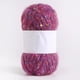 thumbnail image 1 of Nvzi Hilo de mohair de 200 g con puntos de colores, hilo suave para tejer a mano, crochet, para bufandas, chales y manualidades, morado y rojo, 1 of 4