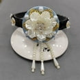thumbnail image 6 of Korean Styles Floral Pearls Headband Comfortable and Stylish Hanbok Headwear Accessory for Festivals and Celebrations, 6 of 21