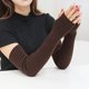 thumbnail image 1 of Guantes de invierno para mujer, de punto, cálidos, de medio dedo, abiertos, de poliéster, 1 of 3