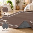 Solid Color Runner Rug 2.6'x12', Brown Runner Rug Mat Non-Slip Backing ...