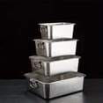 thumbnail image 3 of Dsseng1pc Grand Contenant de Rangement Alimentaire en Acier Inoxydable 304 à Grande Capacité avec Couvercle et Poignées - Conception Durable et Facile à Transporter pour la Cuisine à la Maison, la Préparation de Repas et l'Utilisation en Restaurant, 3 of 6
