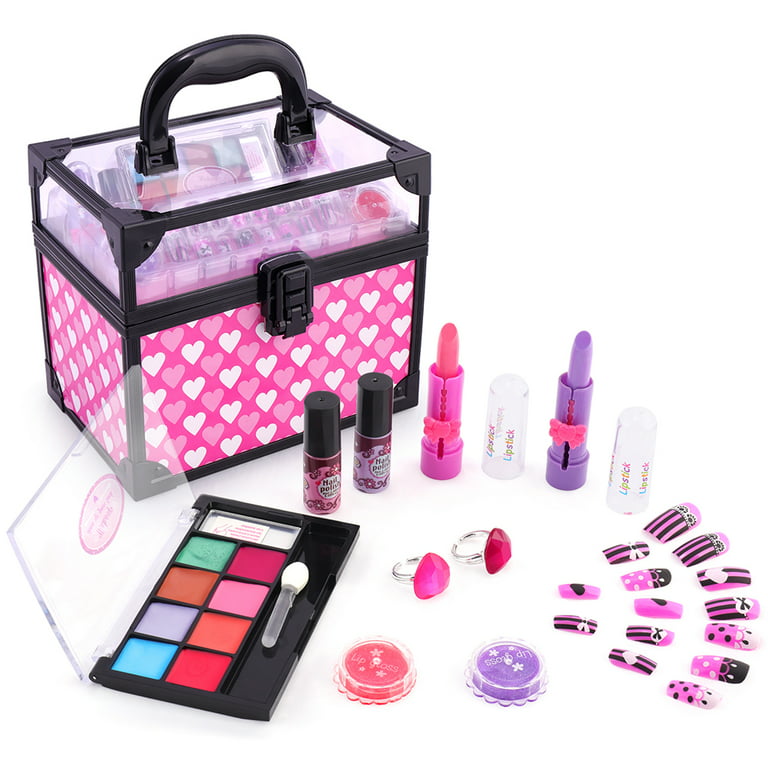 Kids Makeup Kit For Girls,32 Pcs Little Girl Makeup Set, Washable Cosmetic,  Renewable Materials, Safe & , Pretend Play Makeup Toys For Girls 8-12 Year  Old