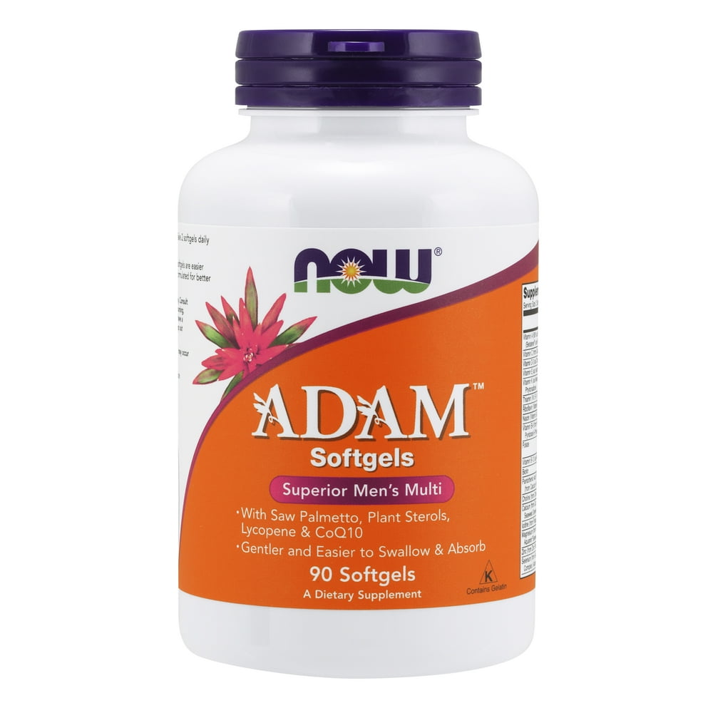 NOW Supplements, ADAM™ Men's Multivitamin with Saw Palmetto, Plant