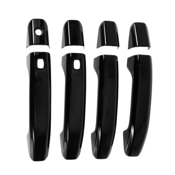 Exterior Door Handle Cover Trim Front Left Front Right Rear Left Rear Right Door Handle Cover for Chevrolet Colorado 2023-2024 Gloss Black ABS 1 Set