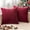 Burgundy, variant on Pack of 2 Pure Decorative Pillow Covers 18x18 Inch Soft Chenille Couch Throw Pillows Farmhouse Cushion Covers for Home Decor Sofa Bedroom Living Room