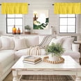 thumbnail image 4 of Yellow Valance Curtain Solid Color Window Valances Rod Pocket Short Curtains Window Treatments for Kitchen Bedroom Bathroom Laundry 60" x 18", 4 of 9