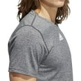 thumbnail image 5 of Adidas Men's Creator SS Athletic Tee T-Shirt Moisture Wick Drop Tail (Gray, L), 5 of 6
