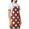 thumbnail image 4 of Sikiie Maroon And White Polka Dot Aprons for Kitchen Cooking Aprons, Chef Apron for Men Women Chef, 4 of 7