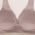 thumbnail image 5 of WTOBBY Women's Breathable Front Closure Bra for Summer, Thin Fabric with Push-Up Effect, Wireless Design for Comfort, Gathered Cups for Shape,Light Gray 44, 5 of 5