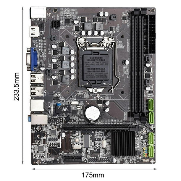 Placa Base De Computadora H55 M-Atx Con Graphy Ddr3 Ram 8G Usb 2.0 Sata 2.0 Integrado Soporte De Placa Base Para Intel Lga1156 I3 / I5 Series Cpu Moyic EL012109-00