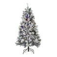 thumbnail image 5 of SAFAVIEH 5.5 Ft Pre-Lit Fully Decorated Artificial Christmas Tree With Pine Cones, Frosted White/Green, 5 of 12