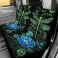 thumbnail image 3 of Tutolipy Dragonfly Flower Print Car Front Rear Seat Covers Full Set, 4 Pieces Car Seat Cover for Women and Men, Breathable Car Front and Rear Split Bench Protection, Car Interior Accessories, 3 of 3