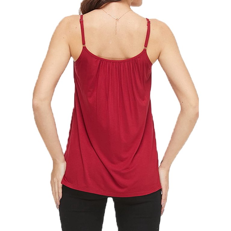 COMFREE Camisole with Built in Padded Bra for Women Plus Size