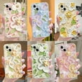 thumbnail image 5 of Case for iPhone 13 Pro, Colorful Oil Painting Flowers Leaves Pattern Cute Exquisite Floral Blossom Phone Cover Stylish Durable Soft TPU Shockproof Protective Bumper Case for Girls Women -Green, 5 of 10