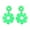 Fluorescent Green, variant on HUANLEDASH 1 Pair Cute Hollow Flower Dangle Earrings Vintage Acrylic Exaggerated Stud Drop Earrings Fashion Jewelry Accessories Gift