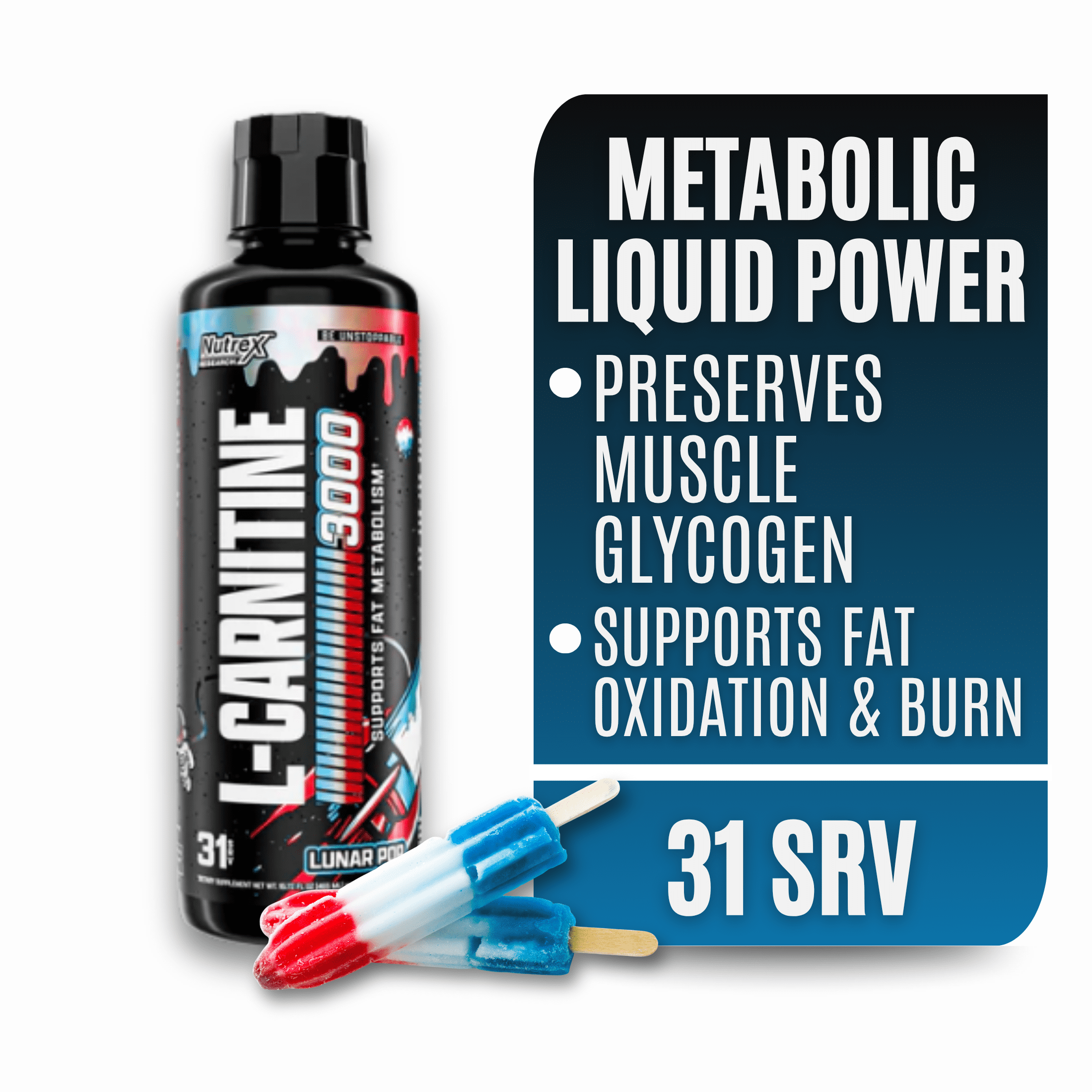Nutrex Research L-Carnitine 3000 Liquid Workout Drink 31 Servings