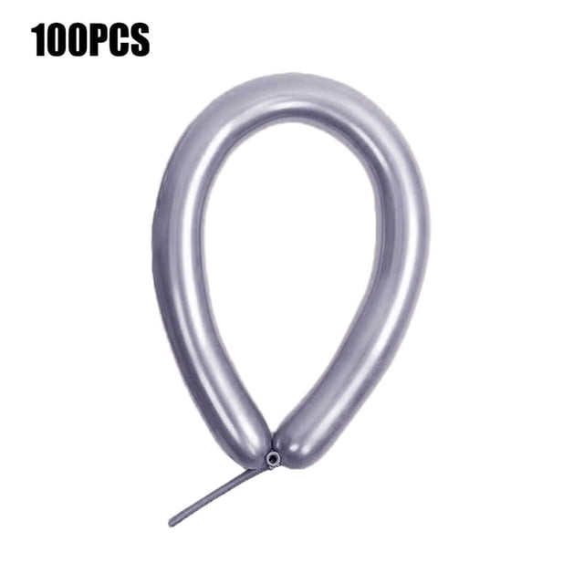 H01 100 Pcs Metallic 260 Long Balloons Kit With Pump Shiny Latex For Balloon Animals Magic Balloons For Birthdays Wedding Party Decorations Multicolor