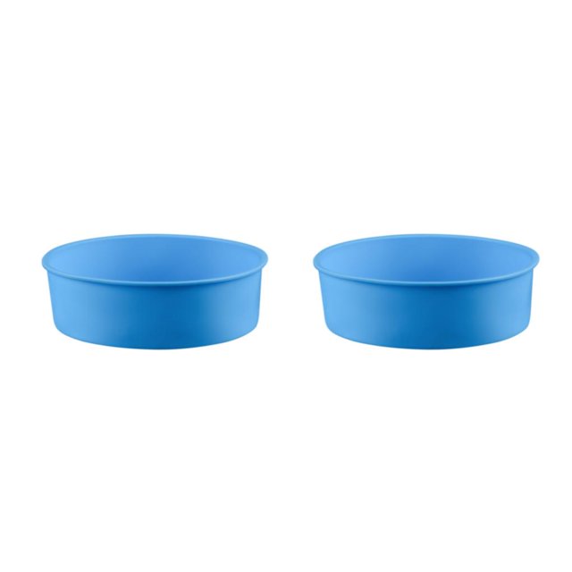 Guardoinrt 1/2/3 Wedding Birthday Party Cake Restaurant Reusable Washable Mousse Round Mould Kitchen Gadget Accessories Blue 8 Inch 2PCS