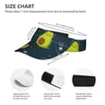 thumbnail image 4 of Kll Sport Sun Visor Hats Ball Caps Empty Top Baseball Sun Cap For Men Women-Avocado In Space, 4 of 8