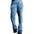 thumbnail image 7 of ZHOUCHANKIDS Stacked Pants for Women Leggings Bell Bottom Pants Fuzzy High Wasited Colorful Strip Club Outfits Sweatpants Blue M, 7 of 7