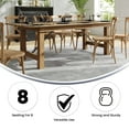 thumbnail image 5 of Flash Furniture Hercules Series 8' x 40" Rectangular Rustic Solid Pine Folding Dining Table, 5 of 14