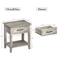thumbnail image 3 of End Table with Drawer, Boho End Tables Side Tables with Storage Shelf for Bedroom,Small Space, 3 of 7