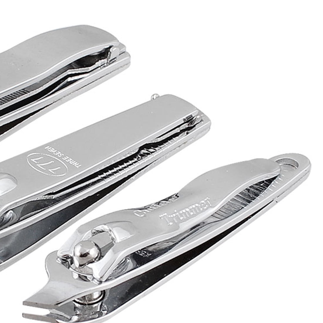 Unique Bargains 3 Pcs Nail Trimmers Set Stainless Steel Nail Cutter for All