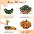 thumbnail image 2 of Yastouay Artificial Hanging Flowers Basket for Outdoors,12 Pcs Faux Plants with Coconut Lining Basket for Home Garden Porch Decor, 2 of 8