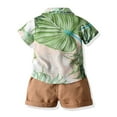 thumbnail image 6 of Fesfesfes Hawai Boy Clothing Set Summer Short Sleeve Shirt+Shorts Casual Gentleman Suit, 6 of 9