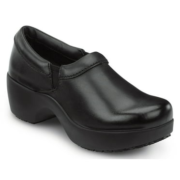 SR Max Geneva, Black, Women's, Clog Style Slip Resistant Soft Toe Work Shoe. (8.5 M)