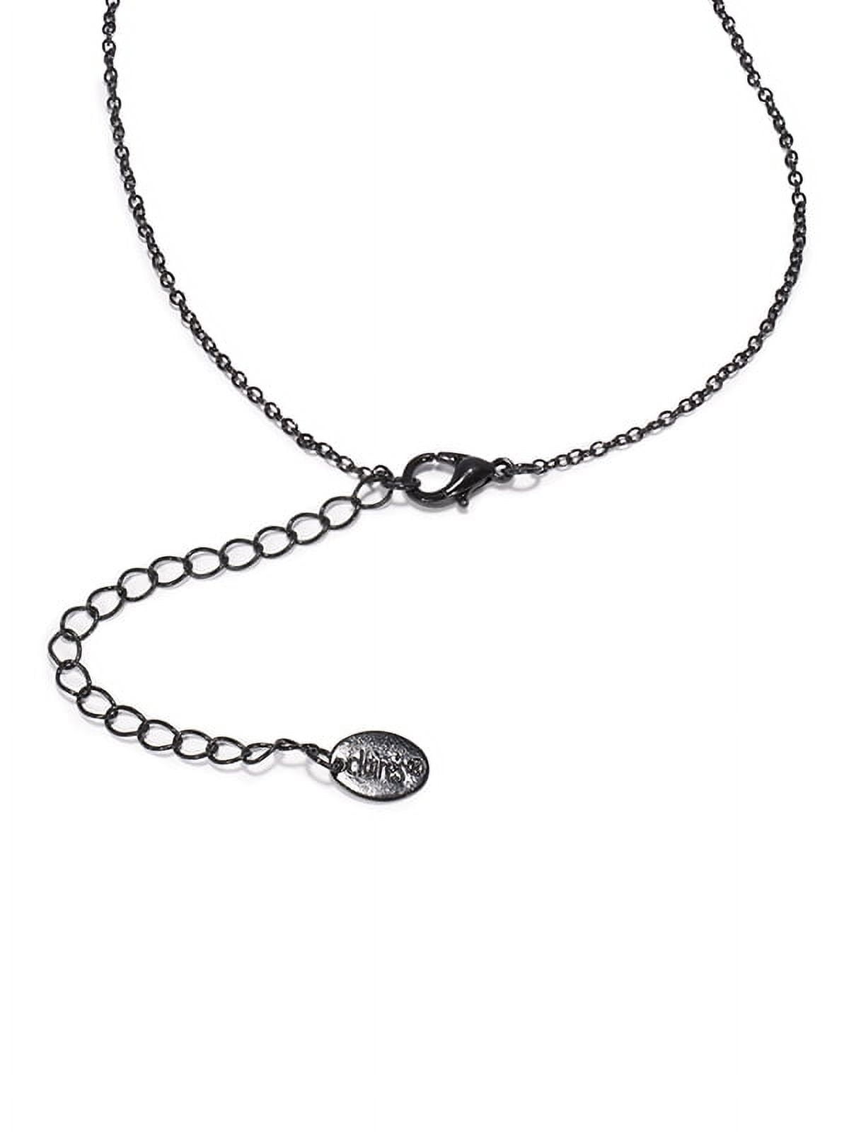 Claire's Girls Yin And Yang Silver And Black Bff Necklace Set, 2-Piece