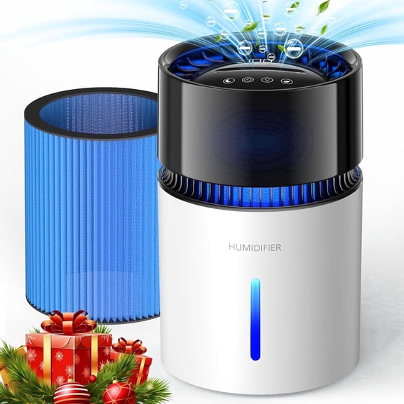 Fimilo 3L Evaporative Humidifier with Filter, mistless humidifier up to 270 Sqft, Fogless Humidifier with Touch Control & 1-8H Timer, Sleep Mode, Night Light, Easy-Clean for Home Office