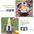 thumbnail image 3 of Camping Cookware Set 4pcs Portable Stainless Steel Pots and Pans Set, 3 of 5