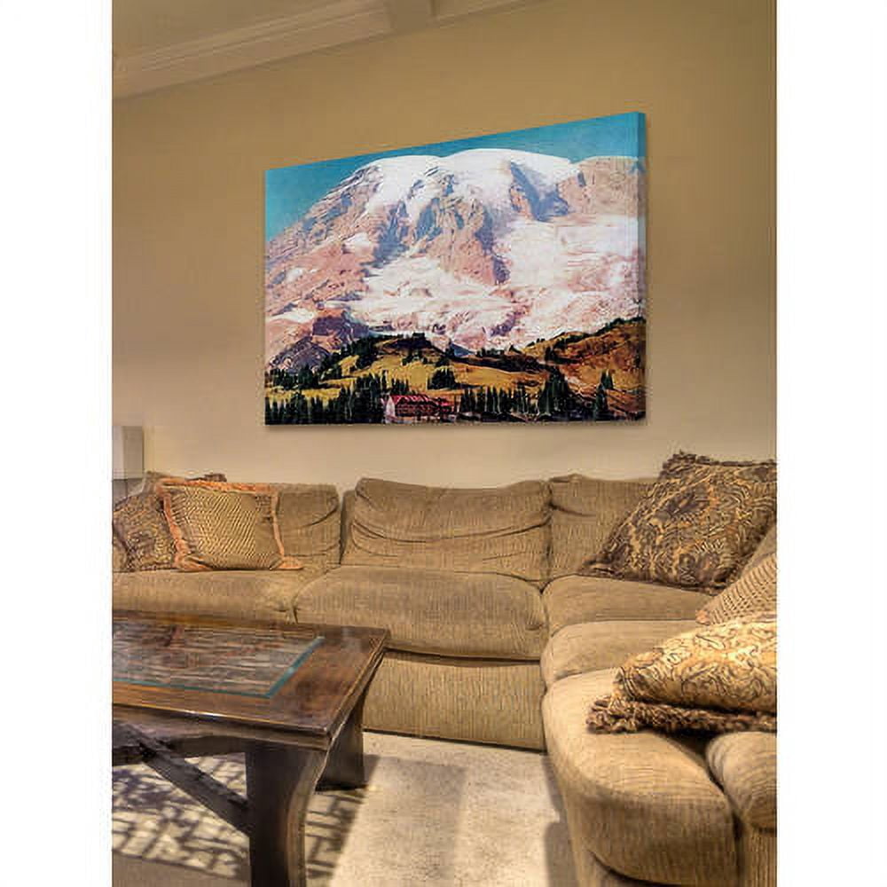 "Mt. Rainier" Painting Print on Wrapped Canvas