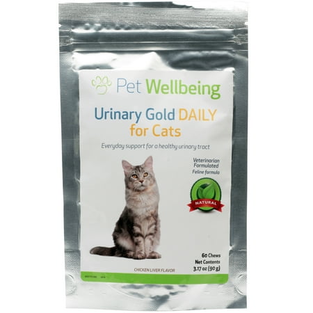 Pet Wellbeing - Urinary Gold DAILY for Cats - Natural Daily Maintenance of a Healthy Urinary Tract in Cats - 60