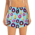 thumbnail image 2 of KLL Donuts Pattern Shorts Women,Athletic Shorts High Waisted Running Shorts Pocket Sporty Short Gym Elastic Workout Shorts-XX-Large, 2 of 7