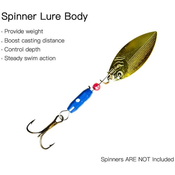 Dr.Fish Brass Fishing Spinner Lure Bodies Fishing Sinker Weights  Spinnerbait Making Materials Slip Sinker Bullet 