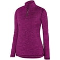 thumbnail image 1 of ASI 2957.809.L Ladies Intensify Black Heather 1 by 4 Zip Pullover, Power Pink - Large, 1 of 1