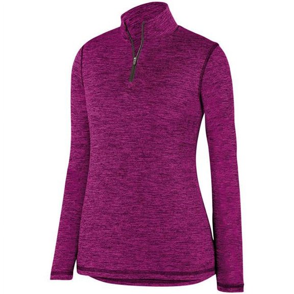 Augusta Sportswear Womens Intensify Black Heather 1/4 Zip Pullover 2957