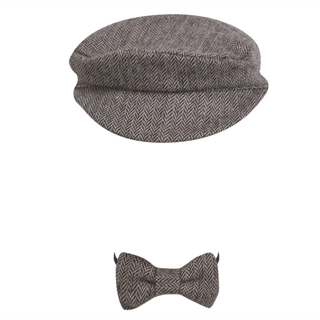 Diconna 2 Pcs Bonnet Pointu pour Nouveau-Né + Nœud Papillon Ensemble d'Accessoires de Photographie