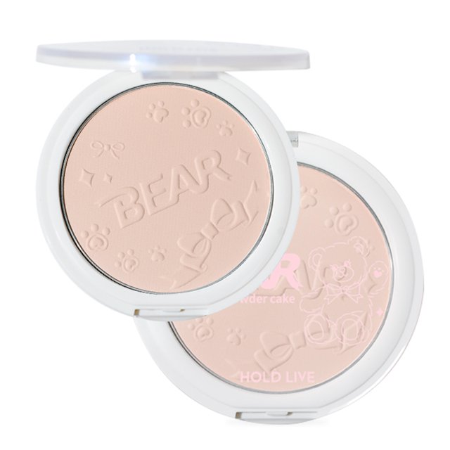HOLD LIVE Oil-Control Matte Finish Powder Compact - 302 Natural Shade, Long-Lasting Sweatproof & Waterproof Formula, Pore-Minimizing & Fine Line-Blurring, Skin-Friendly Soft Puff Included,