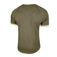thumbnail image 5 of TAGOLD Mens Summer Short Sleeve Round-Neck Blouses & Shirts Color Button Pullover Casual Top, 5 of 5