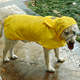 thumbnail image 5 of Chubasquero impermeable para perros con poncho con capucha, chaqueta impermeable amarilla ajustable para mascotas con orificio para correa, 5 of 6