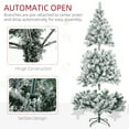 thumbnail image 2 of Christmas Trees HOMCOM 6ft Tall Prelit Artificial Christmas Tree Holiday Décor with 607 Snow Flocked Branches, 350 Warm White or Colorful LED Lights, Steel Base,Artificial Christmas Trees, 2 of 9