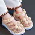 thumbnail image 5 of Jinhomg Girls Sandals Fashion Strappy Everyday Sandals Open Toe Comfy Dress Shoes Soft Beach Flat-Sandals for Toddler Kids Girls for 2-10Y, 5 of 7
